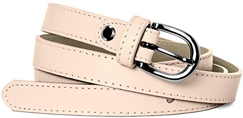 Caspar GU273 schmaler Damen Leder Gürtel Taillengürtel, Gürtelgröße:75, Farbe:hellrosa