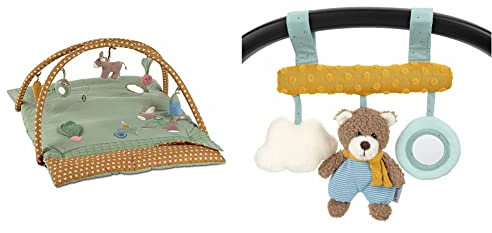 Spielbogen Emmilius für Babys mit Funktionen & 6602002 Spielzeug zum Aufhängen mit Klettverschluss, Bär Ben, Inklusive Rassel, Alter: Für Babys ab der Geburt, Mehrfarbig