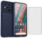 Asuwish Phone Case for Nokia X10/X20 with Tempered Glass Screen Protector Cover and Cell Accessories Slim Soft TPU Silicone Rubber Protective Mobile Thin Hybrid NokiaX10 10X NokiaX20 Women Men Blue