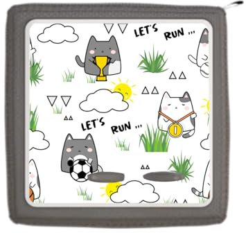 Schutzfolie für Toniebox - Toniebox Schutzfolie - Aufkleber Toniebox - hergestellt in Deutschland (Tonieboxfolie, Fußball Katzen, Ohne Glitzer)