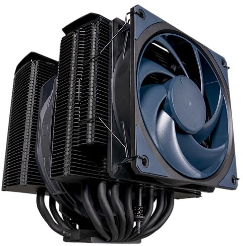 Cooler Master MasterAir MA824 Stealth Dual Tower CPU-Luftkühler, 8 Heatpipes, Dual Mobius 120|130mmLüfter, vernickelter Kupfersockel, AMD Ryzen AM5/AM4, Intel LGA1700/1200 (MAM-D8PN-318PK-R1)