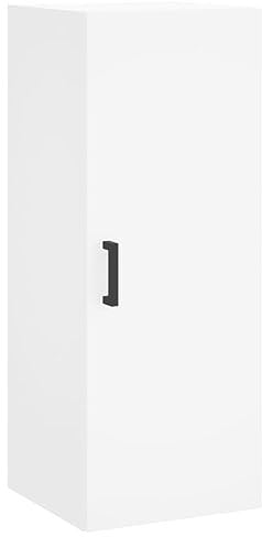 vidaXL Wandschrank, Hängeschrank mit viel Stauraum, Wandmontage Badezimmerschrank, Aufbewahrungsschrank für Wohnzimmer Schlafzimmer, Weiß