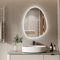 S'AFIELINA LED Bathroom Mirror with Lights, Anti-Fog & 3 Colour Temperatures, Asymmetric Dimmable Wall Mirror, IP44 Waterproof, Touch Control,Horizontal/Vertical (75x55cm)