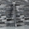 Hode Papel Pintado Autoadhesivo Ladrillo Gris 44x600cm, Papel Pintado Adhesivo Piedra Óptica, Muebles Cocina Piedra para Pared Cocina Salón Chimenea