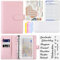 KONVINIT Budget Planner Deutsch,A6 Sparchallenge Budgetplaner,Budget binder mit 8 Sparchallenges 1€ | 2€ | 5€ | 10€ | 1000€| 52 Wochen Finanzplaner Haushaltsbuch Geld organizer,rosa