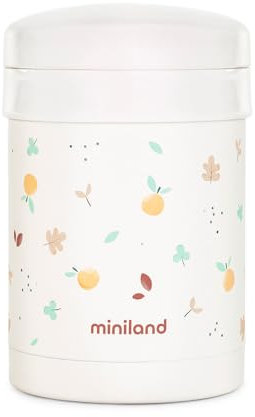 Miniland Thermetic Valencia. Termo papillero de 700ml, con doble capa de acero y con herméticos interiores, que mantiene la temperatura fría y caliente durante horas.
