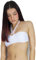 TETI Costume da Bagno, Costume da Mare Antiqua per Donna Reggiseno a Fascia con Coppe Estraibile di Microfibra, Bianco M