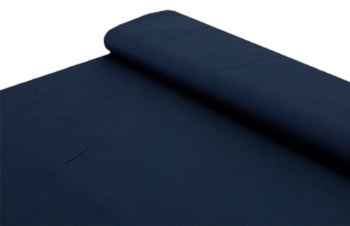 Baumwoll Stoff 100% Baumwolle uni marine - Meterware ab 25 cm x 150 cm - Stoff zum Nähen