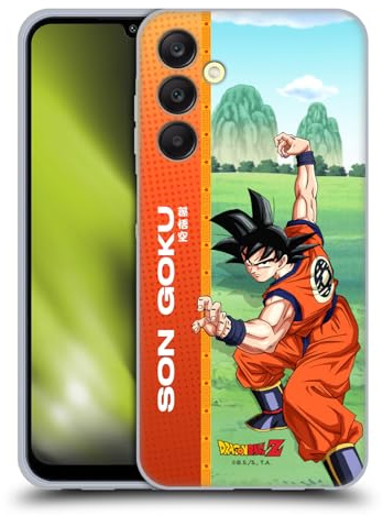 Head Case Designs Offizielle Dragon Ball Z Son Goku Saiyan Arc Characters Gel Handyhülle Hülle [Militärischer Schutzgrad] Kompatibel mit Samsung Galaxy A25 5G