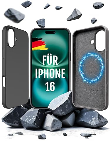 Roxx Black Next Era Hülle | Weltweit Einzigartig | Passend für iPhone 16 | Für MagSafe | Hardcase | Innenschutz | Displayschutz | Kameraschutz