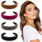 DRESHOW 4 Pièces Bandeaux pour Femmes et Filles Velours Doux Bandeau Mode Boho Large Barrettes à cheveux Non glissant Cheveux Accessoires