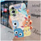 Custodia Carina Compatibile con OPPO A80 5G - Comoda Cover in TPU Morbido Mostro Ciliegia Animali Cartoni Case