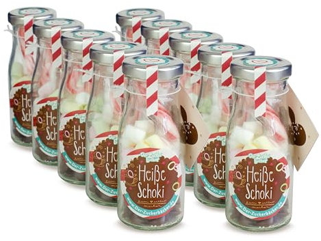 DIY Heisse Schoki 10er Set – süße Geschenk-Ideen, heiße Schokolade Set zum Selbermachen