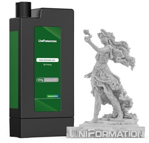 GK3 Serie Boxed HD Wasser abwaschbar 1.2KG Harz leicht zu reinigen schnell 3D-Drucker Harz Photopolymer niedrige Viskosität schnelle mit hoher Präzision Anzug für SLA/LCD/DLP HD Hellgrau