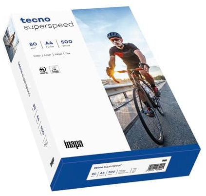 Kopierpapier tecno superspeed, Officepapier, A4, Weiß, Zellstoff, 80 g/qm, 2500 Stück