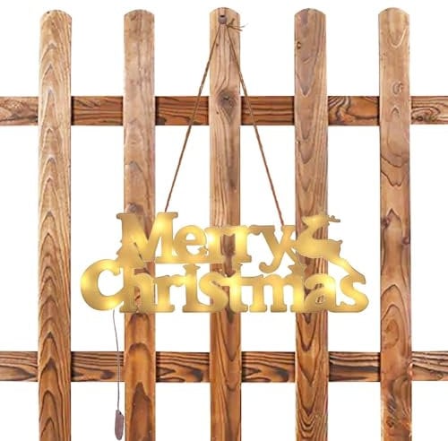 Merry Christmas Light Up Sign - Photo Illuminated Sign Merry Christmas Lights Battery Powered LED Lights for Christmas Decorations Garland Decoration Accessories Christmas Tree