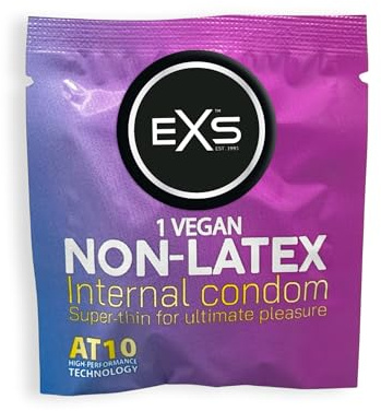 EXS | Internal Condoms for Her | Female Condoms | Maximise Your Safety & Pleasure | Lace Leg Loops | 25 Pack