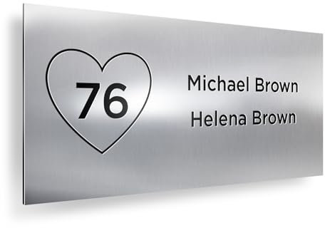 mubusi Plaque Boite aux Lettres Personnalisé 10x4 cm - Décoration de la maison - Plaque Boite aux lettres Personnalisable.