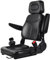 Asiento universal para carretilla elevadora con respaldo ajustable de 180°, resistente al agua, PVC, con reposacabezas, reposabrazos, cinturón de seguridad, para tractor, excavadora, carretilla