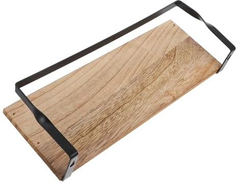 CANIGHT Étagères Flottantes en Bois À Double Couche Porte-Serviettes Organisation De Salle De Bain Décoration Fonctionnelle Et Élégante