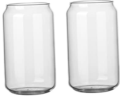 SOLUSTRE 2stücke Glas-wasserbecher Glas-kaffeebecher Transparenter Trinkbecher Mit Ausreichend Fassungsvermögen Für Wasser Milch Tee Kaffee Wein Und Säfte Leicht Zu Reinigen Tragen
