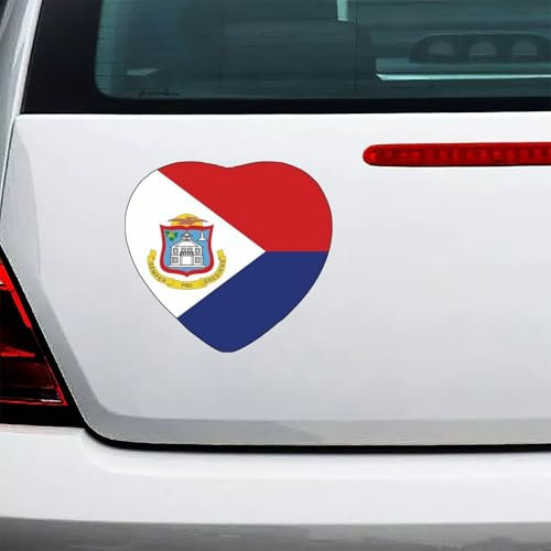 Autocollant drapeau Saint-Martin pour voiture, camion, fenêtre, ordinateur portable, 27,9 cm