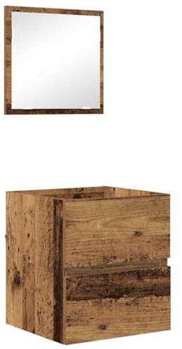 vidaXL Bathroom Cabinet with Drawer with Shelf Other Old Wood, Bathroom Cabinet, Rectangular Design, Efficient Storage Solution, Modern Furniture, Chic Organizer for Contemporary Spaces