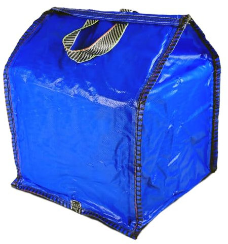 Kerbside - Securesack 90 Litre Recycling Bag - Council with Weight Pad - for Plasitic Cans Paper Cardboard Tins Jars (Blue)
