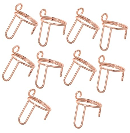 VILLFUL 10pcs Wudu Nail Rings Adjustable Fingertip Nail Bands Artificial Rings Reusable Jewelry Manicure for Muslims Women Girls