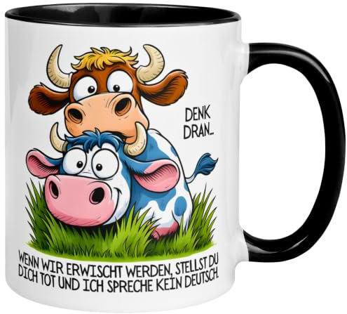 Tasse Kuh | Wenn wir erwischt werden | Geschenk Becher Landwirt Bauer