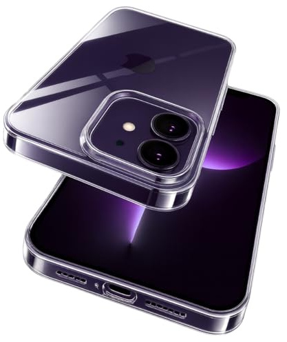 Etuano für iPhone 12 Hülle und iPhone 12 Pro Hülle - Klar, Kratzfest & Stoßfest, Durchsichtiges Square Design, Schutzhülle Handyhülle für iPhone 12 und iPhone 12 Pro Case Transparent