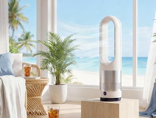PUR LINE Ventilador sin aspas de 8 velocidades con calefactor VENTY ZONDA
