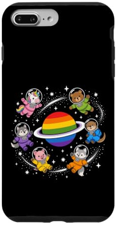 Adult Pride Space Animals Rainbow Planet Case for iPhone 7 Plus/8 Plus