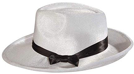 Widmann 2903W - Gangsterhut mit Satinband, aus Samt, Kopfbedeckung, Accessoire, 20er und 30er Jahre, Karneval, Mottoparty