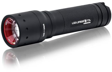 Ledlenser T7.2 tactical LED torch, 320 lumens, long distance beam 260m, robust metal housing, focusable, 4xAAA battery powered, incl. batteries, hunting, fishing, outdoor