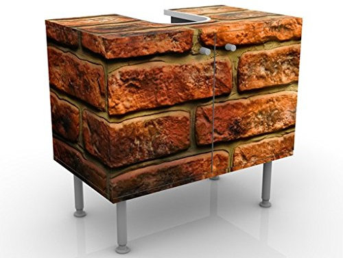 Apalis Waschbeckenunterschrank Bricks 60x55x35cm Design Waschtisch, Größe:55cm x 60cm