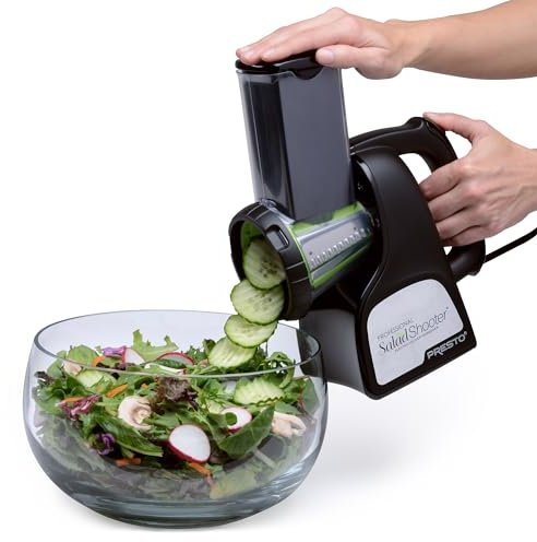 Presto 02970 Professional SaladShooter Electric Slicer/Shredder, Plastic, Black
