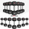 Hex Dumbbells Rubber Encased Ergo Weights Sets Hexagonal Dumbbell Gym Fitness ★ (9 Kilograms Pair)