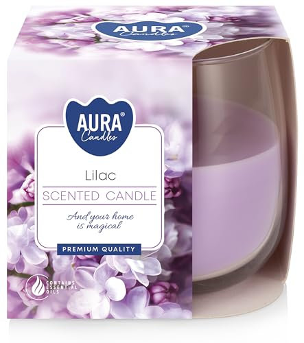 Bispol VELA VASO CRISTAL PERFUMADA LILAS