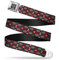 Buckle-Down Sicherheitsgurt – Mini Navajo schwarz/grau/rot/weiß – 2,5 cm breit – 50,8-91,4 cm lang - mehrfarbig - 4 cm Breit-61/97 cm Länge