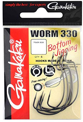 Gamakatsu Worm 330 Bottom Jigging - Offset Haken, Größe/Packungsinhalt:Gr. 3/0-5 Stück