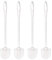 Toilet Brush White Soft Bristle Long Handle Toilet Brush and Holder Eco Plastic Toilet Bowl Brush Cleaner -14.17 inch Handle Length (4 Pack)