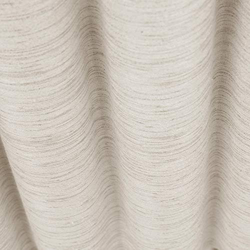Bestlivings Gardine Blickdicht Joy Dekoschal mit Schlaufen (Beige, 140x245 cm) - Gardinen Vorhang für Gardinenstange