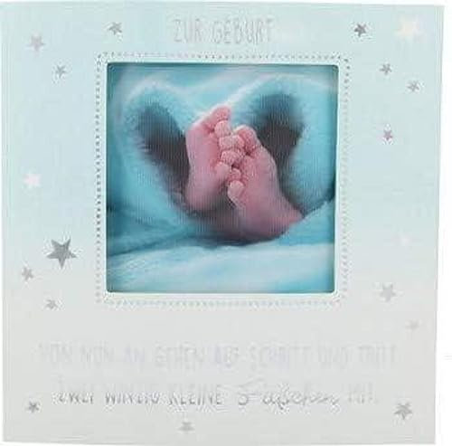 Depesche 11130-052 3D Klapp-Karte mit Musik und Licht, Glückwunsch-Karte zur Geburt für Jungen, ca. 15,5 x 15,5 cm groß, inkl. passendem Umschlag, innen und außen bedruckt