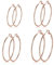 Creolen Silber 925 Ohrringe- 4 Paar Hypoallergen Große Huggies Creolen Silber Damen Ohrringe Silber 925 Set Piecing Schmuck zum Dankeschön Geburtstag Damen Herren Geschenke 30/40/50/60mm