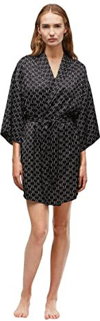 KARL LAGERFELD Damen Kl Monogram Kimono KL Monogram Schwarz XS