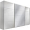 Möbel Jack Schwebetürenschrank - Alpinweiß - 315 x 210 cm - mit Spiegel