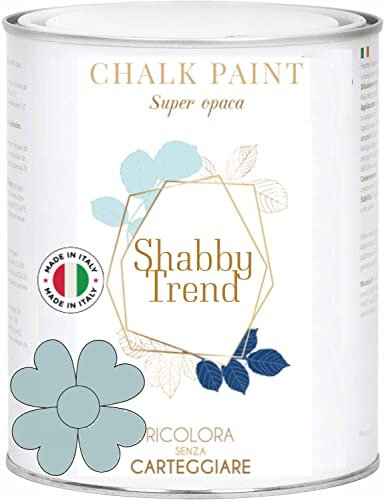 GENERICO SHABBY TREND® CHALK PAINT Pittura Shabby Chic Vintage Mobili Pareti Extra Opaca 120 VARIANTI (500ml, CARTA ZUCCHERO)