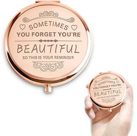 FAMIDIQGO Birthday Gifts for Women Compact Makeup Mirror,Gifts for Women, Festival,Valentine's Day,Christmas,Mother's Day, Graduation Party