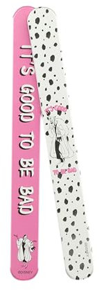Disney Villains - Cruella Nail Archives X2 - Double Archives - Grain 180/320 - Emeri Faces - Ideal for Beauty and Manicure of Hands - 2 Designs With Printing Cruella